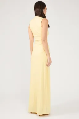 Perfect Stranger Rosewood High Neck Maxi Dress Lemon Size XL / AU 14 for rent on The Volte - image 3