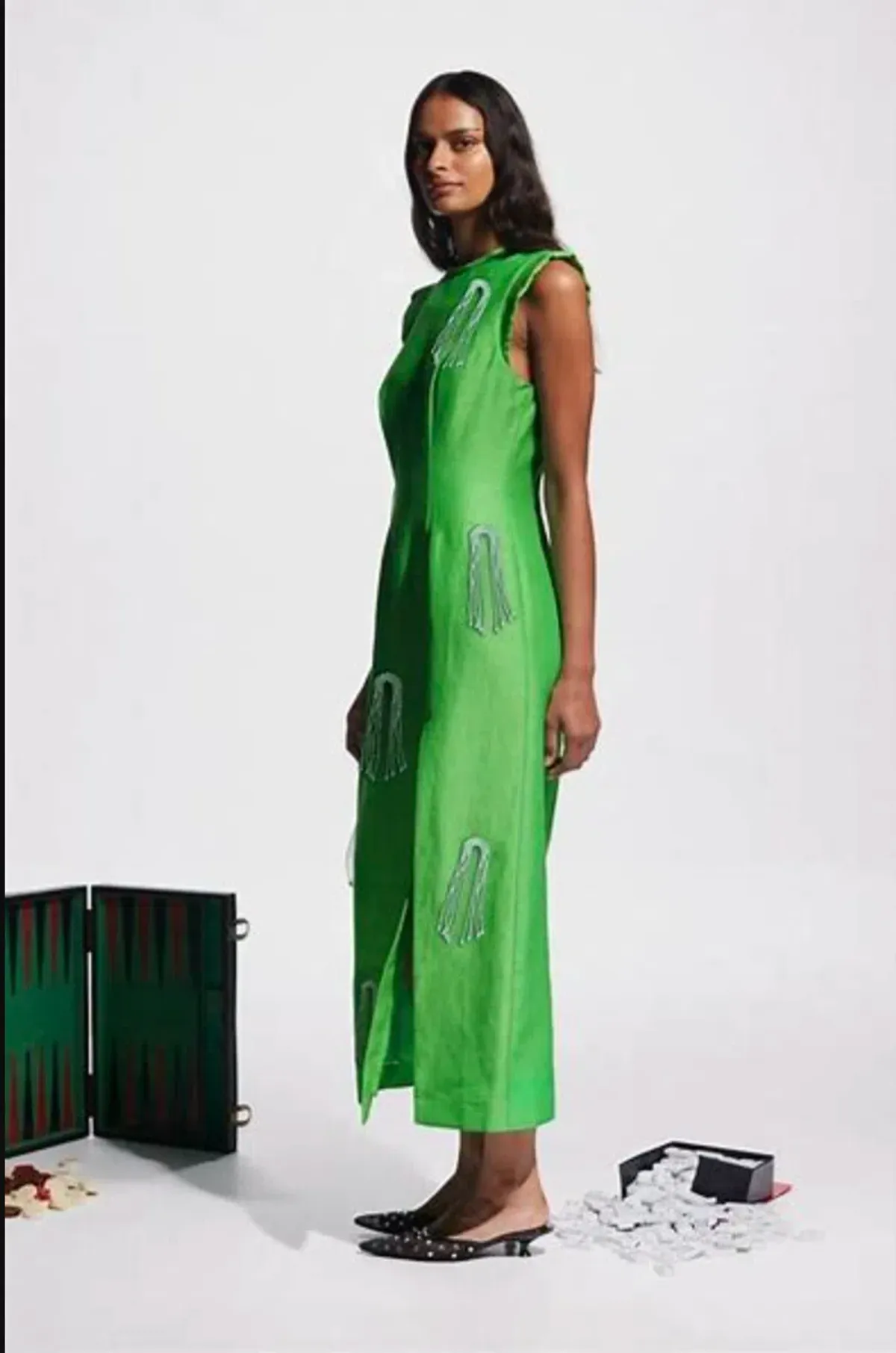 Alemais Dazzle Midi Dress Green Size 12 - Image 5