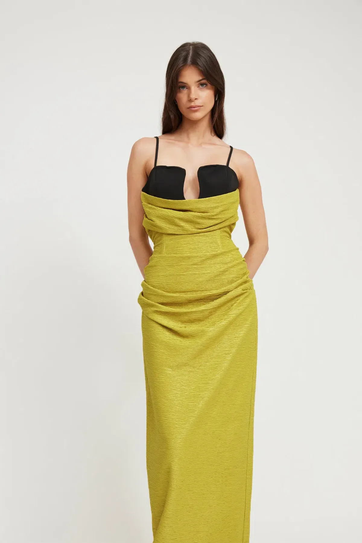 Tojha Ellison Maxi Dress Yellow Size 10 - Image 2