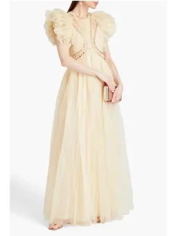Zimmermann Dancer Glitter Tulle Dress Cream Size 0 (AU 8) for rent on The Volte - image 2