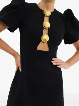 Rebecca Vallance Sirene Puff Sleeve Mini Dress Black Size 8 for rent on The Volte - image 2