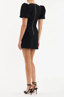 Rebecca Vallance Sirene Puff Sleeve Mini Dress Black Size 12 for rent on The Volte - image 3