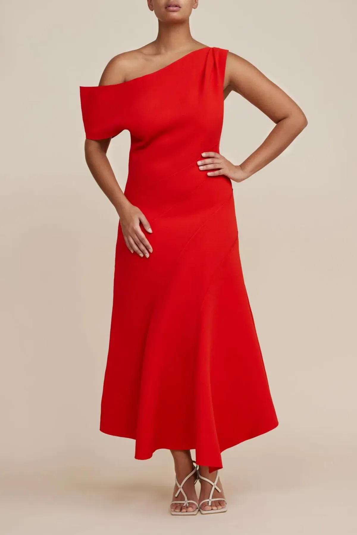 Acler Corbyn Midi Dress Poppy Red Size 14 - Image 2