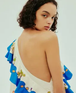 Alemais Nadia One Shoulder Ruffle Dress Multi Size 12 for rent on The Volte - image 4