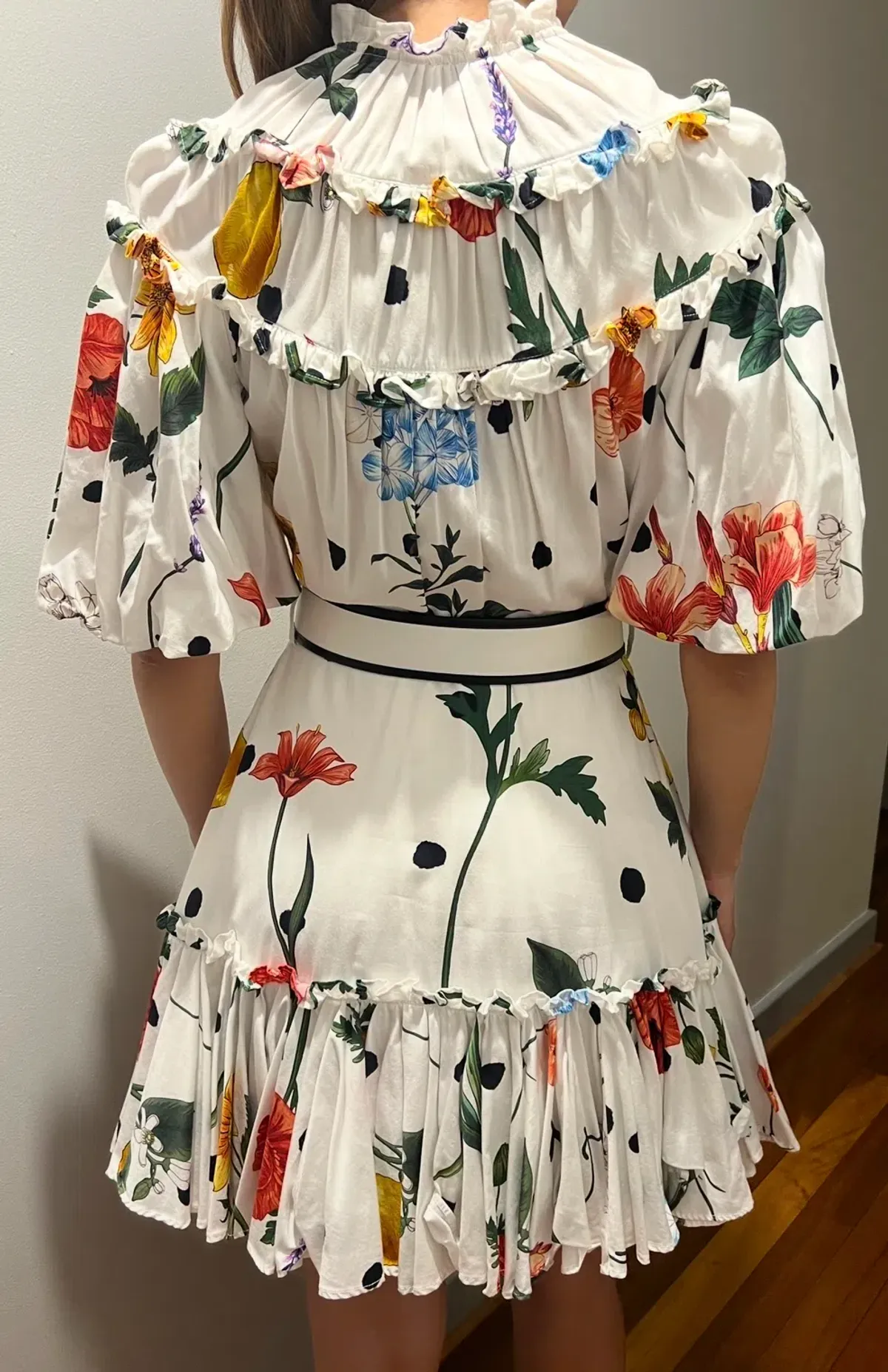 Leo Lin La Flor Short Dress White Size 6 - Image 2