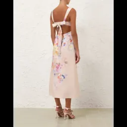 Zimmermann Crush Midi Dress in Multi Floral Size 1 / AU 10  for rent on The Volte - image 2