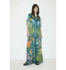 Alemais Guardian Silk Shirt and Pant Set Print Size AU 6 for rent on The Volte - image 1