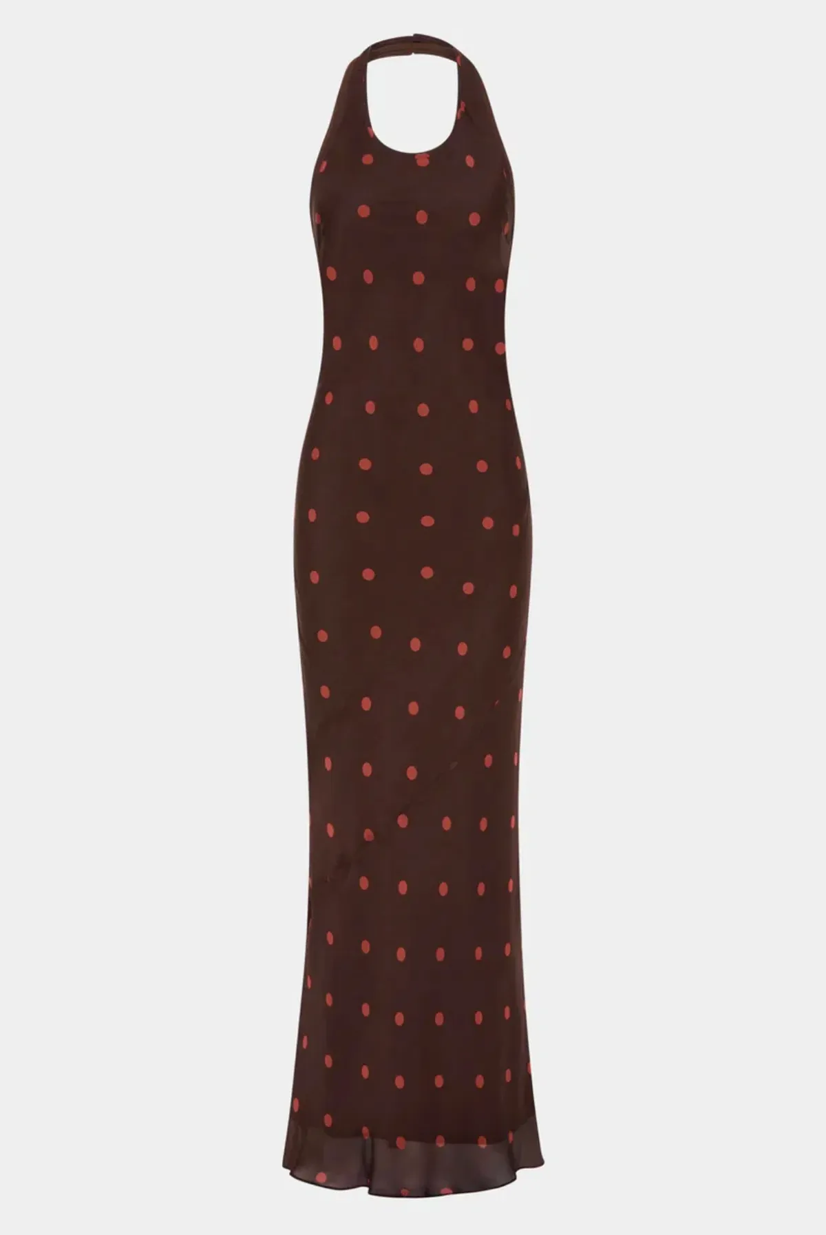 Sir the Label Toni Halter Dress in Chocolate Dot Size 2 / AU 10  - Image 6