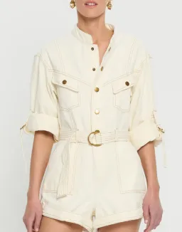 Kivari Elena Playsuit Cream Size 10 for rent on The Volte - image 2