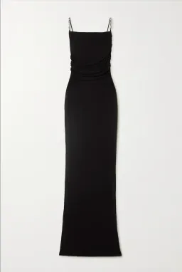 Christopher Esber Open Back Embellished Ruched Crepe Gown Black Size 10 for rent on The Volte - image 5