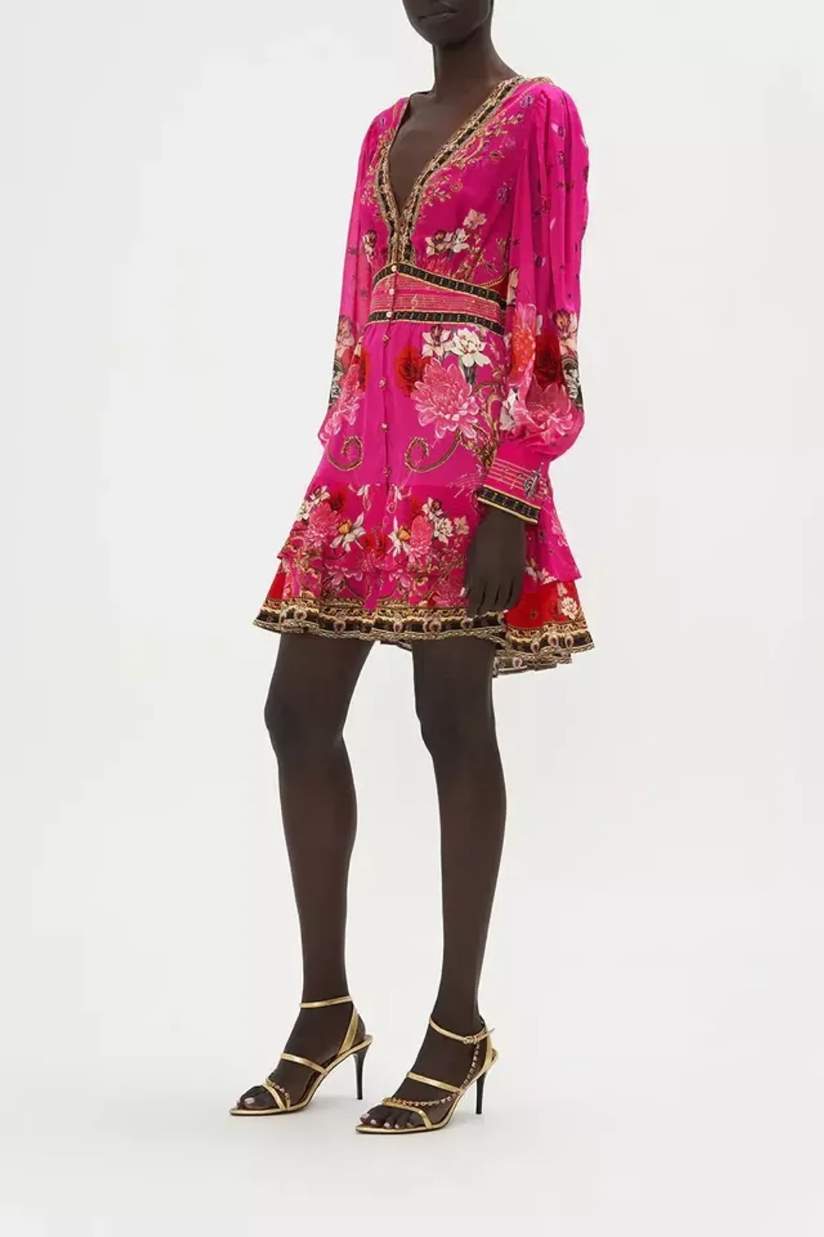 Camilla x Robbie Williams Button Front Frill Dress pink XXS What Happens on TOUR - Image 3