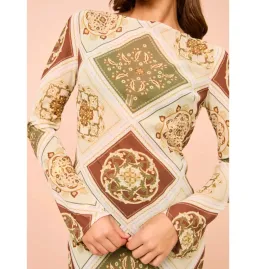 Hansen & Gretel Sundra Slip Dress in Evergreen Tile Size S / AU 8 for rent on The Volte - image 3