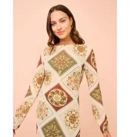 Hansen & Gretel Sundra Slip Dress in Evergreen Tile Size S / AU 8 for rent on The Volte - image 6