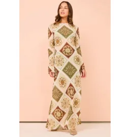 Hansen & Gretel Sundra Slip Dress in Evergreen Tile Size S / AU 8 for rent on The Volte - image 1