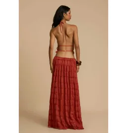 Arcina Ori Juliette Halter and Skirt Set in Red Size Small / AU 8 for rent on The Volte - image 4