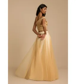 Arcina Ori Violetta Top and Skirt Set Champagne Size AU 8 for rent on The Volte - image 2