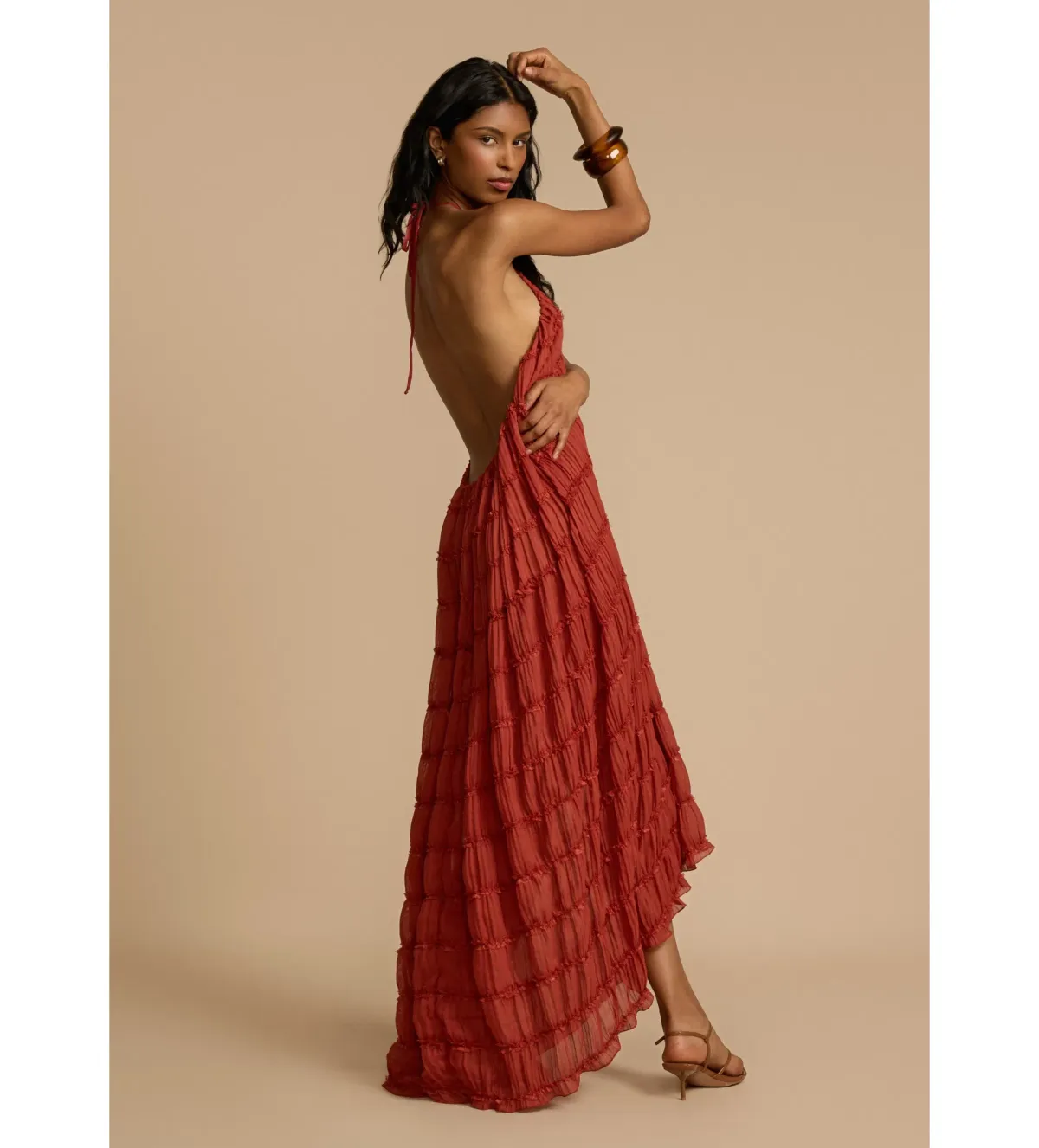 Arcina Ori Juliette Halter and Skirt Set in Red Size AU 6 - Image 2