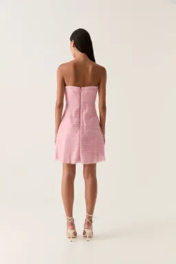 Aje Soundscape Mini Dress Chalk Pink Size AU 6 for rent on The Volte - image 3