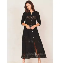 Love Shack Fancy Maxi Dress in Black Size Small / AU 8 for rent on The Volte - image 4