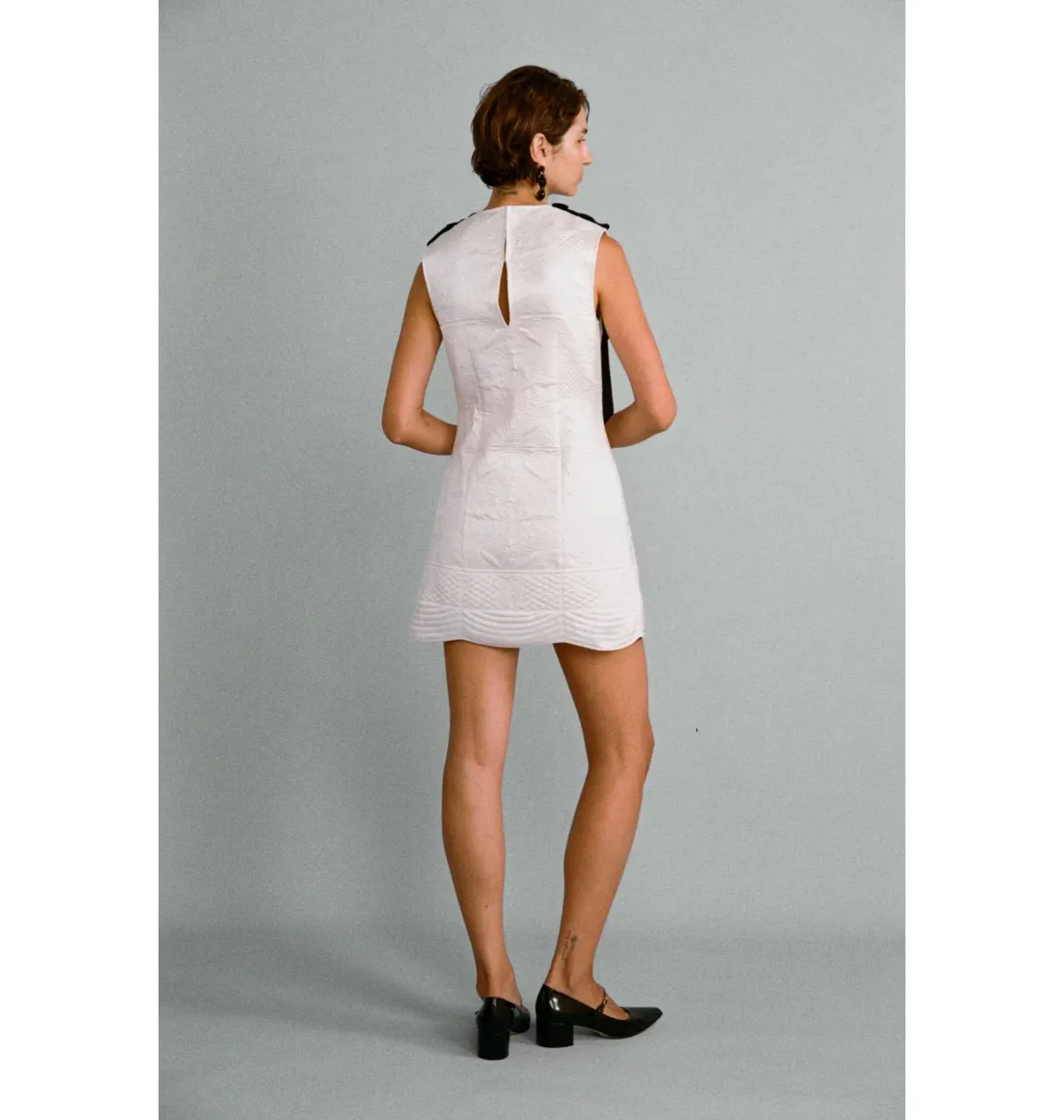 Lovaan Lena Mini Dress White Size AU 8 - Image 4