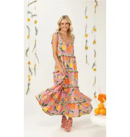 Love Bonfire The Label Twist of Lemon Dress Multi Size AU 8 for rent on The Volte - image 1