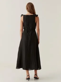 Aje Genesis Midi Black Dress Black Size AU 8 for rent on The Volte - image 4