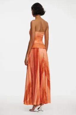 Acler Brayswick Midi Dress Melon Watercolour Size 12  for rent on The Volte - image 3