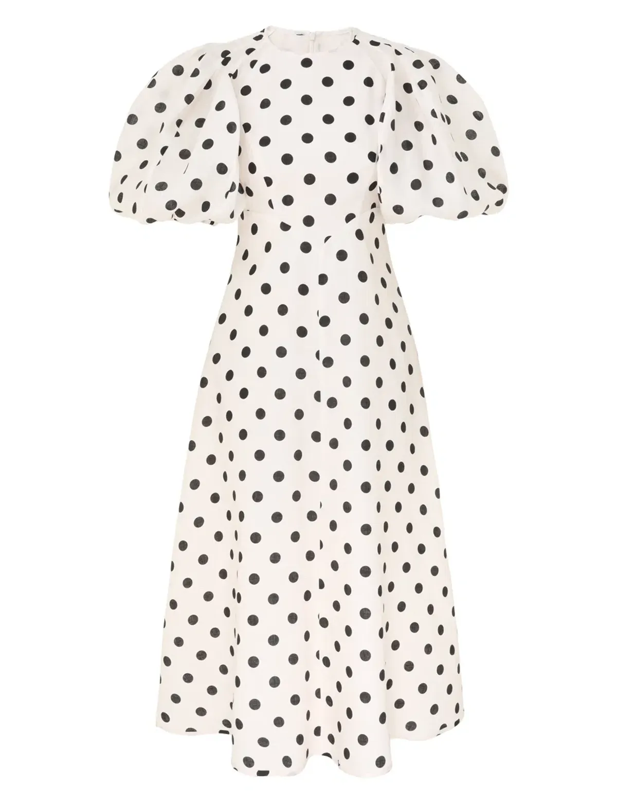Zimmermann Midi Day Dress Cream/Black Polka Dot Size 4 (AU 16) - Image 1