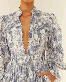 Palm Noosa Royal Flush Dress In Jungle Blue Size 10 for rent on The Volte - image 2