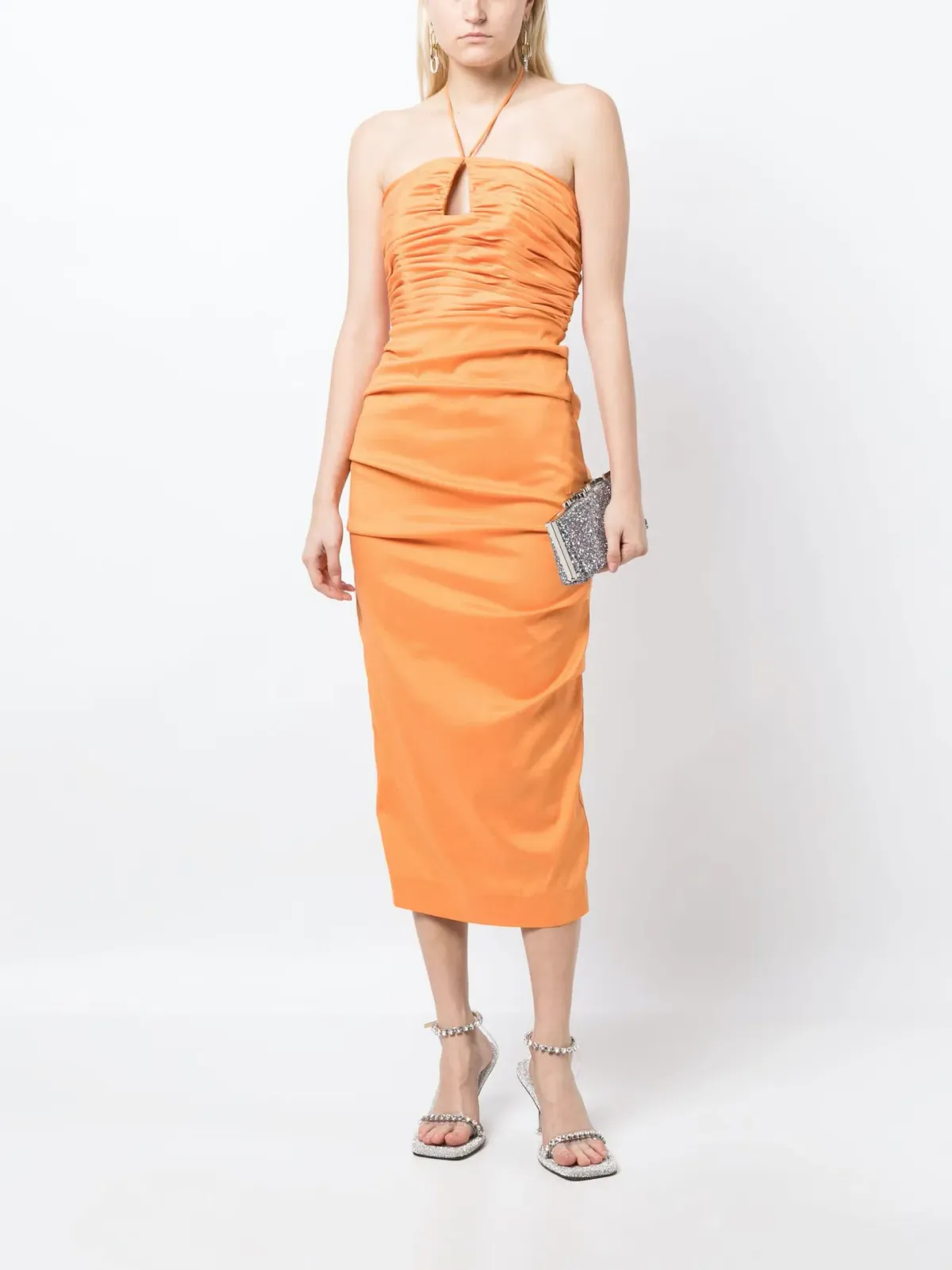 Rachel Gilbert Ayla Midi Dress Orange Size 0 / AU 6 - Image 2