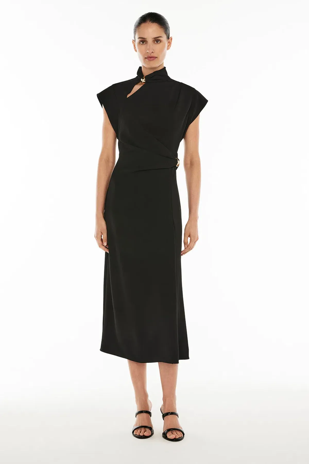Manning Cartell High Definition Midi Dress Black Size 14 - Image 1