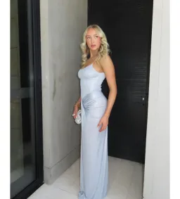 Natalie Rolt Allora Gown Silver Size 1 / AU 8  for rent on The Volte - image 2