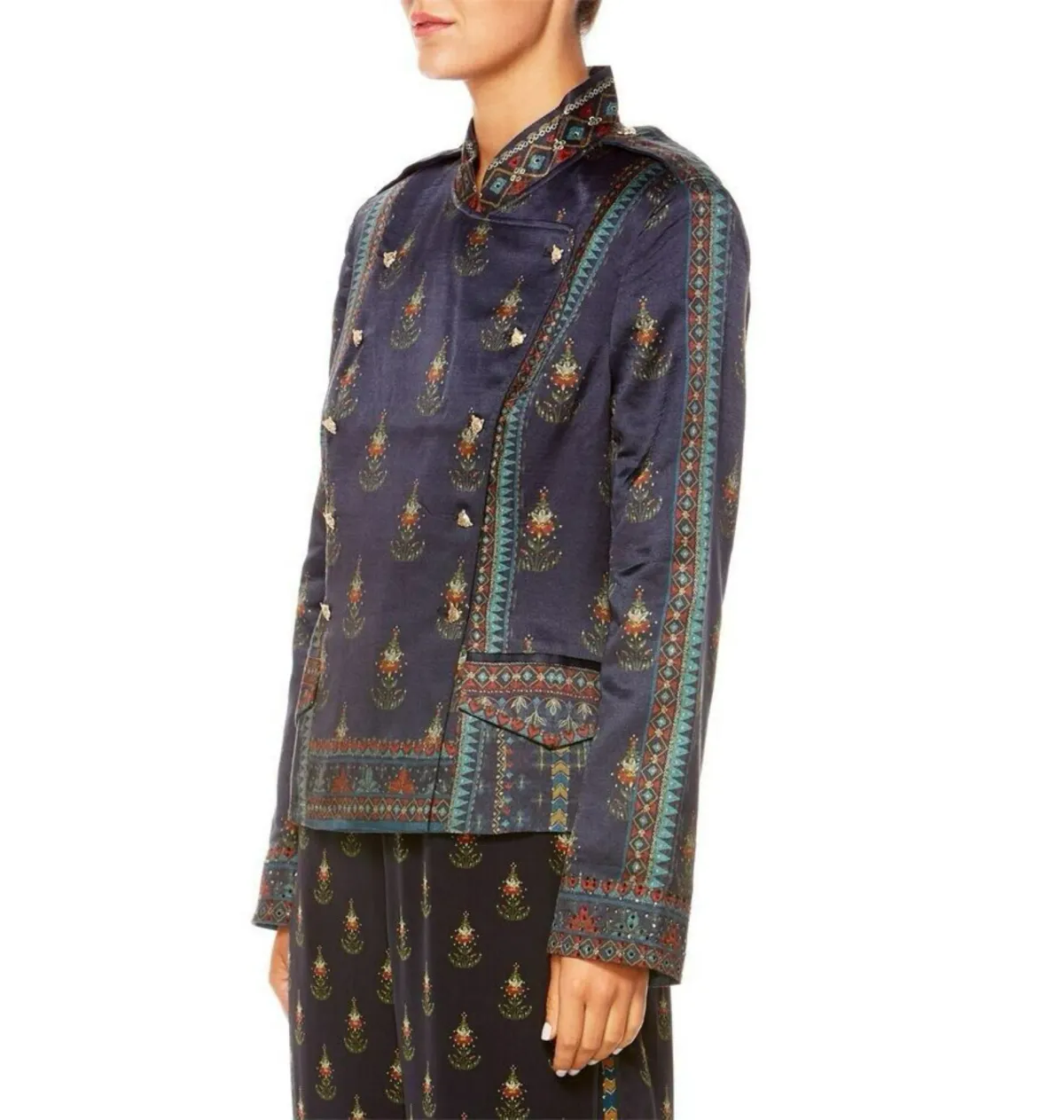 Camilla Bliss Of Bohemia Blazer Double Breasted Tailored Jacket Boho Leopard Size 10/M   - Image 3