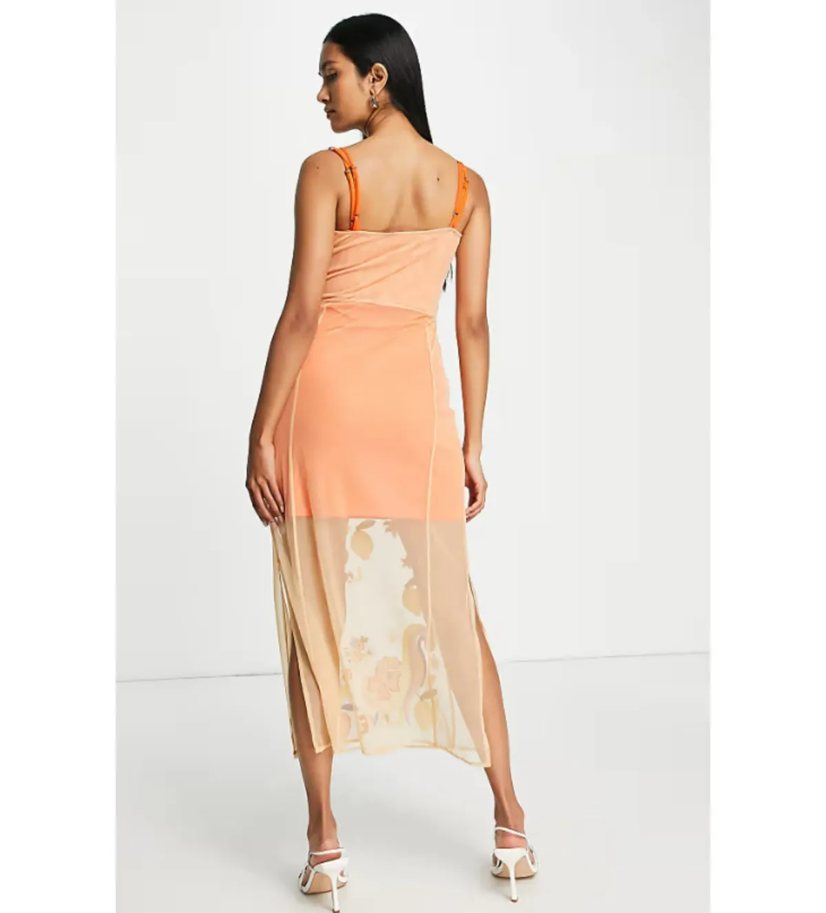 Never Fully Dressed Orange Midi Dress Orange Size AU 14 - Image 2