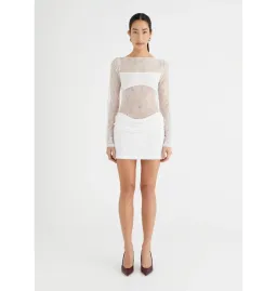 Benni The Yana Lace Mini Dress White Size AU 10  for rent on The Volte - image 1