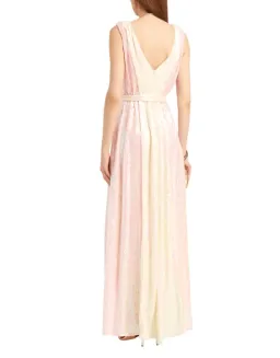 Badgley Mischka Two Tone V-Neck Sequin Long Gown Pink and Lemon Size AU 8 for rent on The Volte - image 3