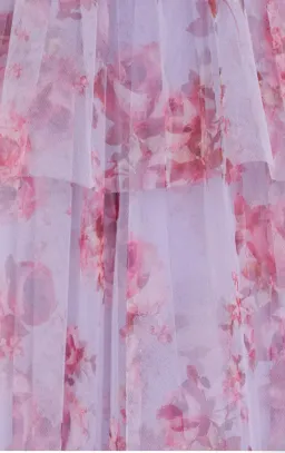 Lela Rose Floral Tiered Tulle Dress Purple Size AU 14 for rent on The Volte - image 9