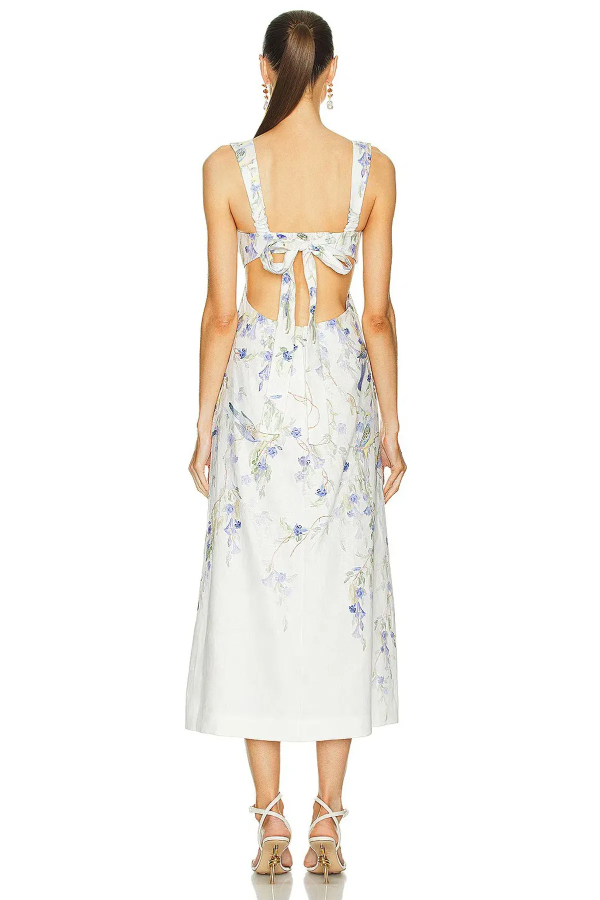 Zimmermann Natura Midi Dress Blue Birds Size 1 / AU 10 - Image 2