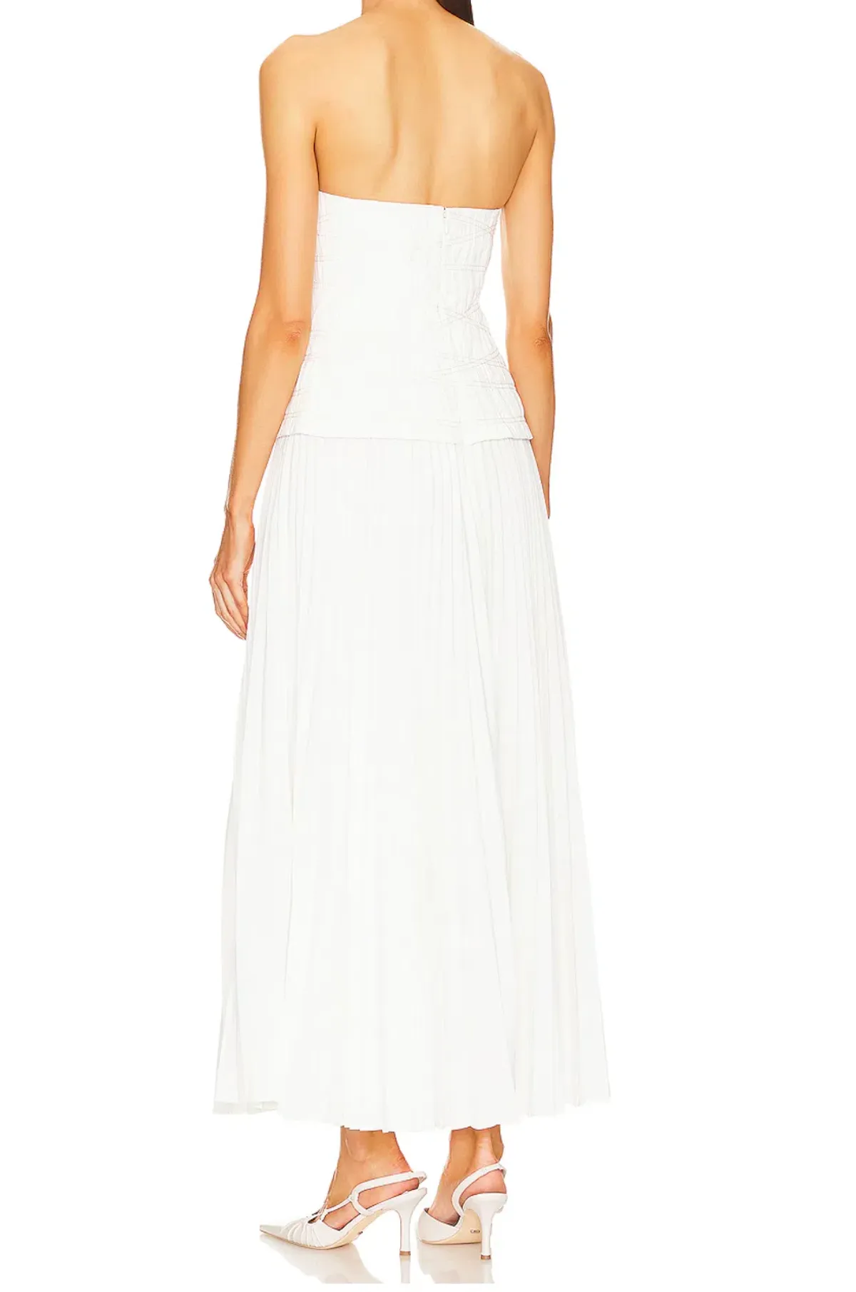 Acler Bristol Midi Dress in Ivory White Size S / AU 8 - Image 4