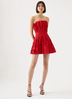 Aje Hybrid Sleeveless Mini Dress Red Size 8 for rent on The Volte - image 1
