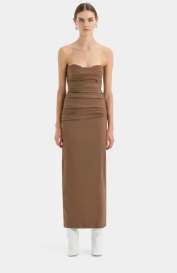 Sir The Label Alba Strapless Gown Maxi Dress in Mocha Brown Size 1 / AU 8 / S for rent on The Volte - image 8