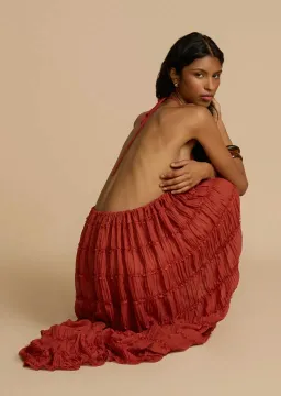 Arcina Ori Juliette Halter Top & Maxi Skirt Set Red Size S / AU 6-8 for rent on The Volte - image 12