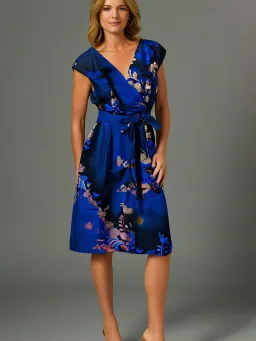 Alex Evenings Dress Royal Blue Floral Size 12 for rent on The Volte - image 3