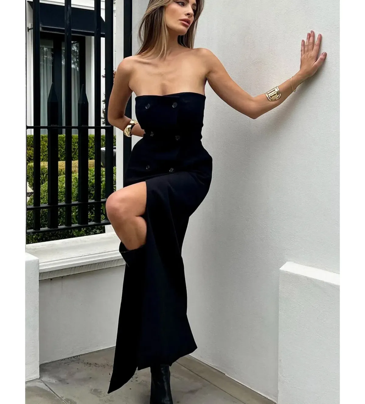 Bianca and Bridgett Carol Midi Dress Black Size 6 - Image 1