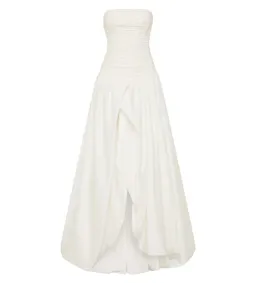 Aje Violette Bubble Hem Maxi Dress Ivory Size AU 12 for rent on The Volte - image 4
