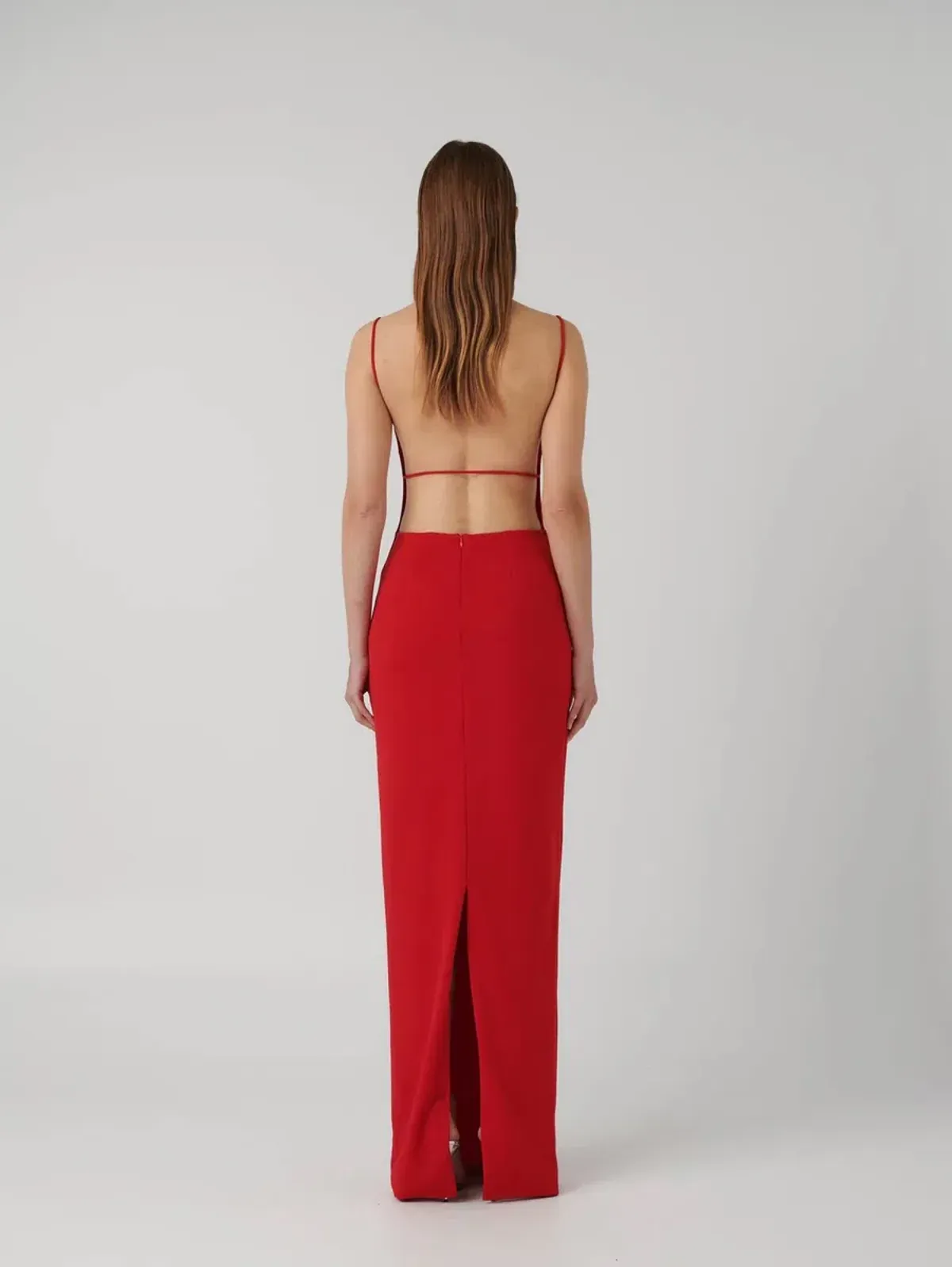 Effie Kats Gabbi Gown Cherry Red Size AU 10 - Image 2