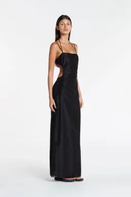Sir the Label Lucelia Cut Out Midi Dress in Black Size 1 / AU 8 for rent on The Volte - image 2