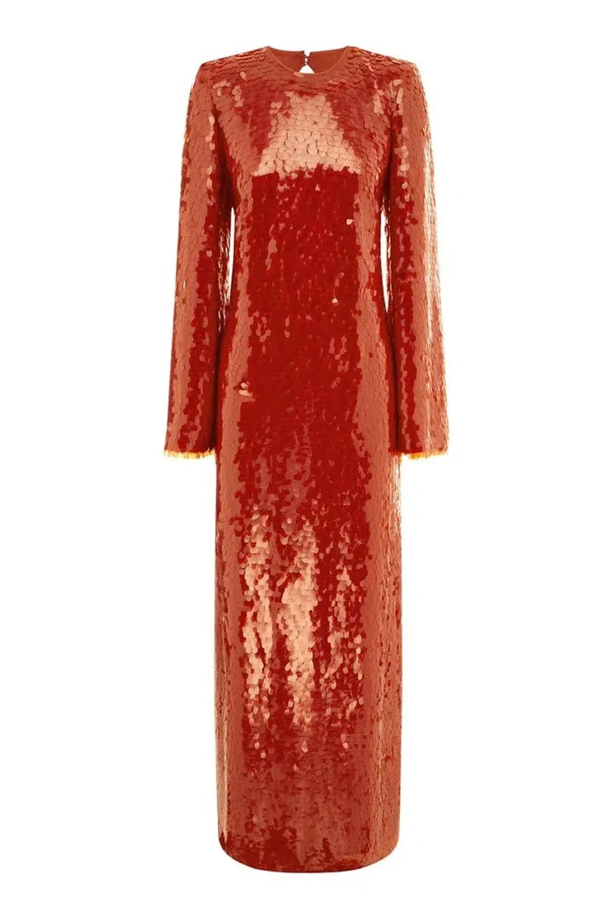 Alemais Geanie Long Sleeve Sequin Gown Red Size 8 AU - Image 8