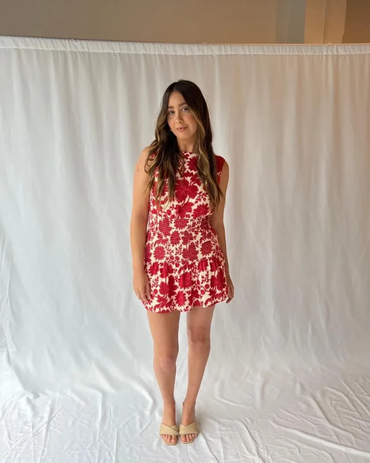 Sir the Label Cinta Open Back Mini Dress Valentina Floral Print Size 2 / AU 10 - Image 4