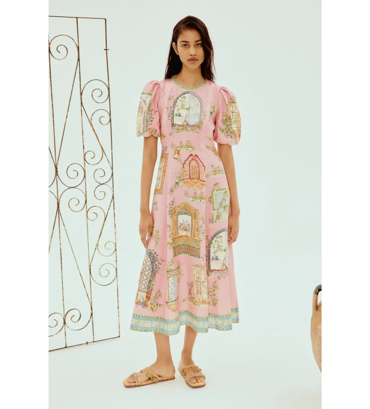 Alemais Monte Midi Dress Print Size 10 - Image 1